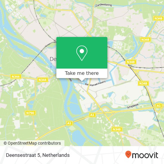 Deensestraat 5, 7418 AP Deventer map