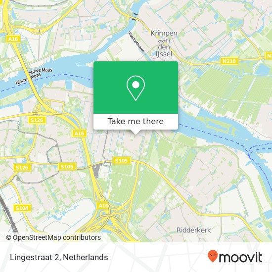 Lingestraat 2, 2987 CG Bolnes map