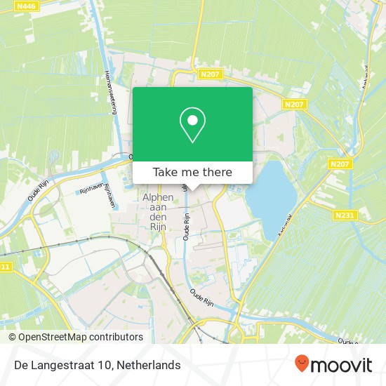 De Langestraat 10, 2406 TM Alphen aan den Rijn Karte