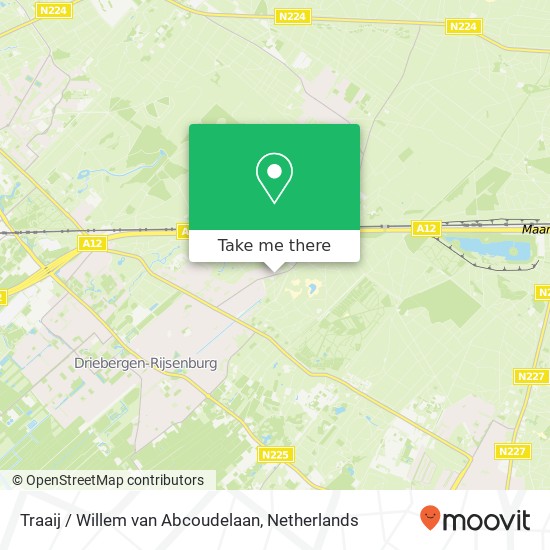 Traaij / Willem van Abcoudelaan, 3971 Driebergen map