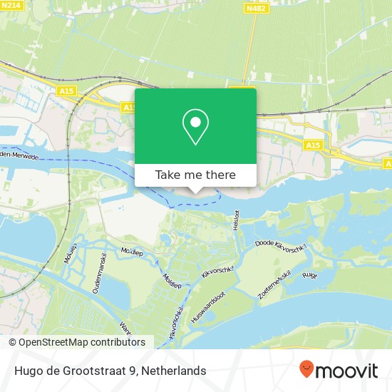 Hugo de Grootstraat 9, 3361 HG Sliedrecht map