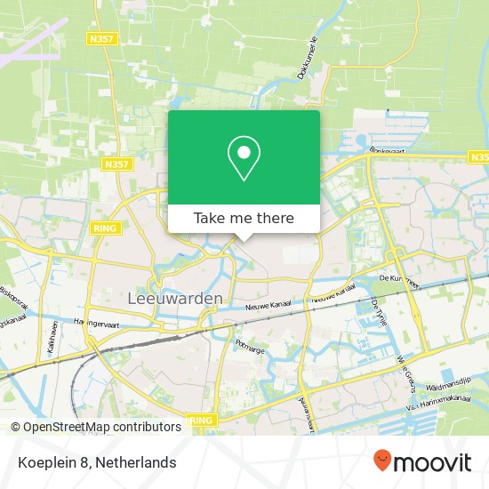 Koeplein 8, 8921 NA Leeuwarden Karte