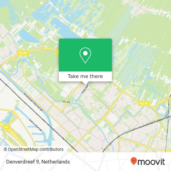 Denverdreef 9, 3564 KN Utrecht map