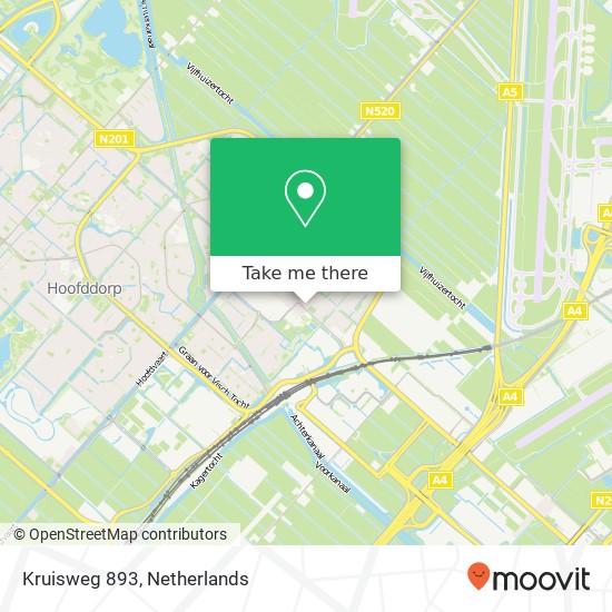 Kruisweg 893, 2132 CB Hoofddorp map