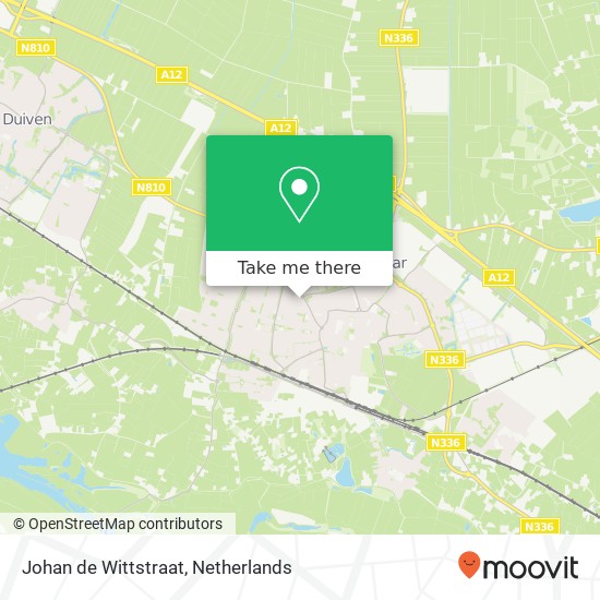 Johan de Wittstraat, 6904 Zevenaar Karte