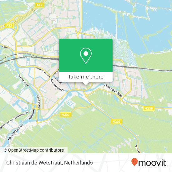 Christiaan de Wetstraat, 2806 VB Gouda map