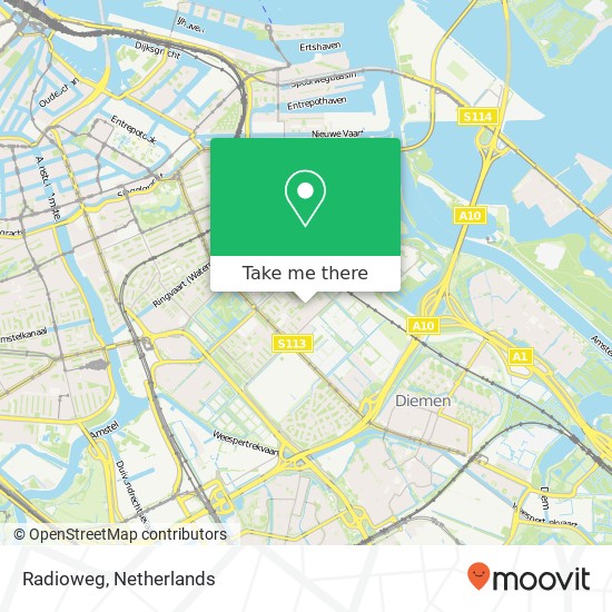 Radioweg, 1098 Amsterdam Karte