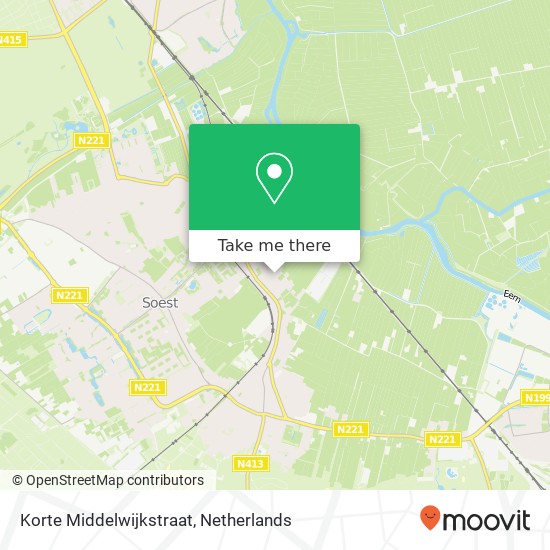 Korte Middelwijkstraat, 3764 AC Soest map