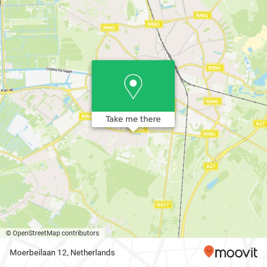 Moerbeilaan 12, 1214 LW Hilversum map