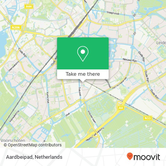 Aardbeipad, 2321 DJ Leiden map