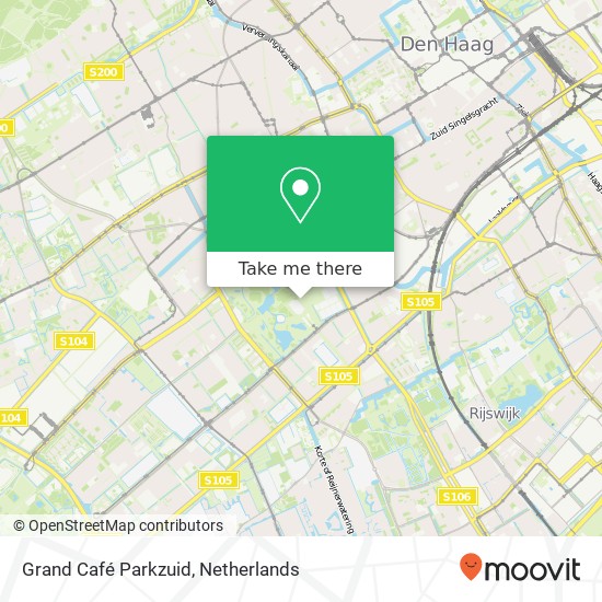 Grand Café Parkzuid, 2533 Den Haag Karte