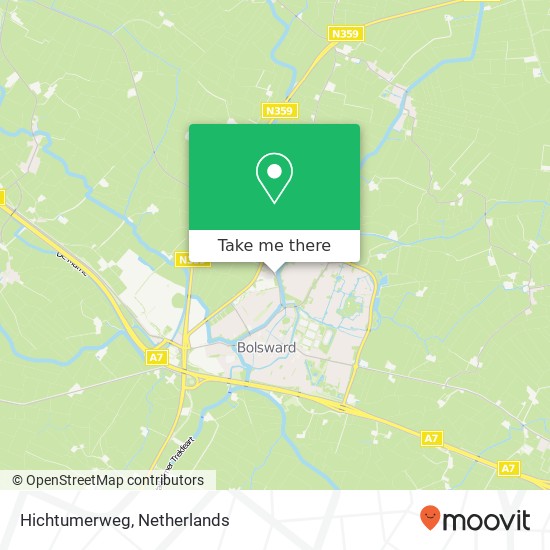 Hichtumerweg, 8701 PE Bolsward Karte