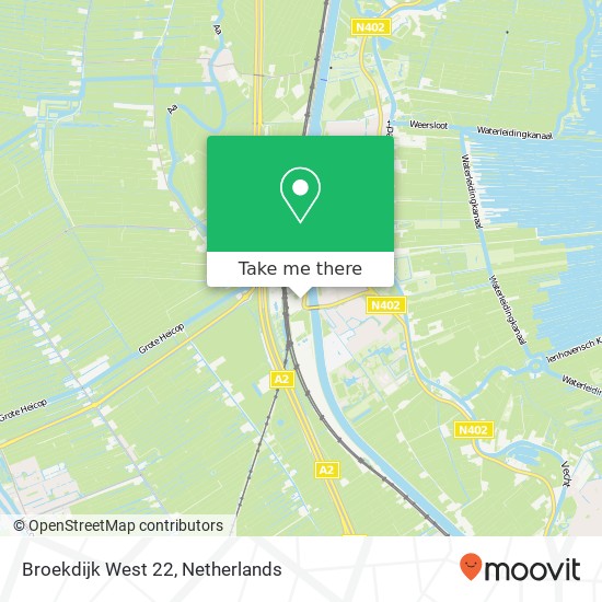 Broekdijk West 22, 3621 LV Breukelen map