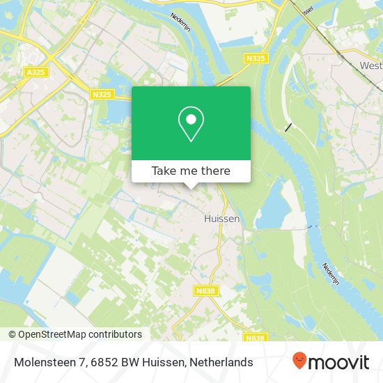 Molensteen 7, 6852 BW Huissen map