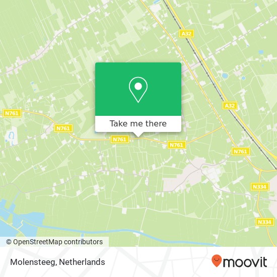 Molensteeg, 8341 SE Steenwijkerwold map