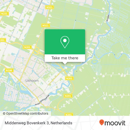 Middenweg Bovenkerk 3, 1188 WR Amstelveen map