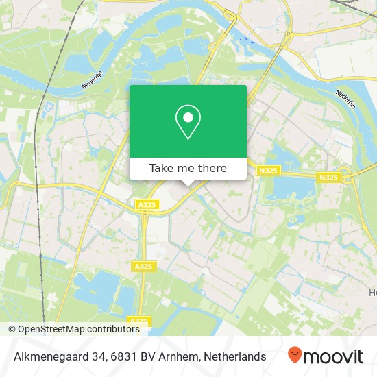 Alkmenegaard 34, 6831 BV Arnhem map