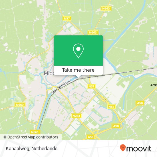 Kanaalweg, 4338 PA Middelburg Karte