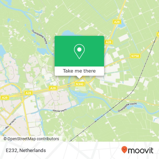 E232, 8035 Zwolle map