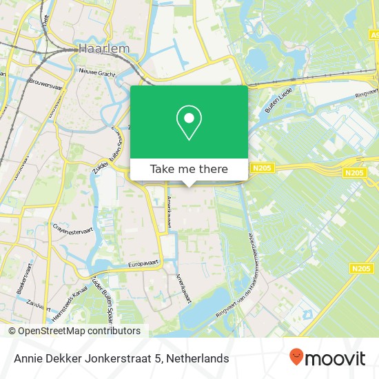 Annie Dekker Jonkerstraat 5, 2035 SR Haarlem Karte