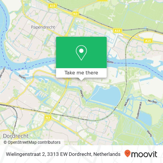 Wielingenstraat 2, 3313 EW Dordrecht Karte