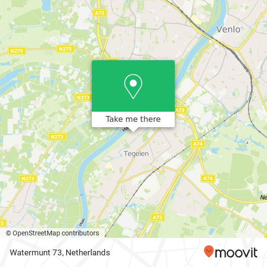 Watermunt 73, 5931 TE Tegelen map