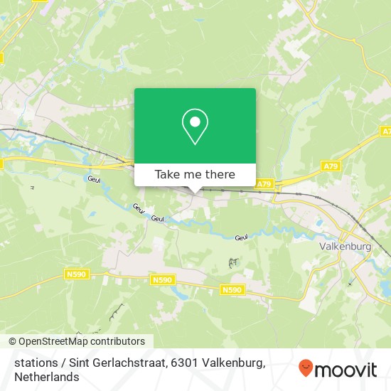 stations / Sint Gerlachstraat, 6301 Valkenburg map