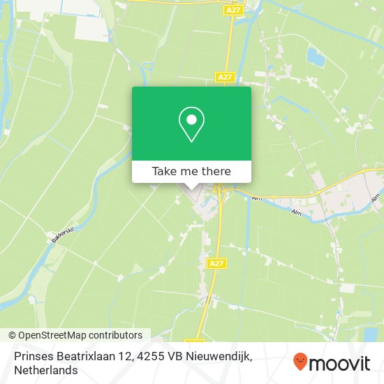Prinses Beatrixlaan 12, 4255 VB Nieuwendijk map