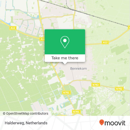 Halderweg, 6721 Bennekom map