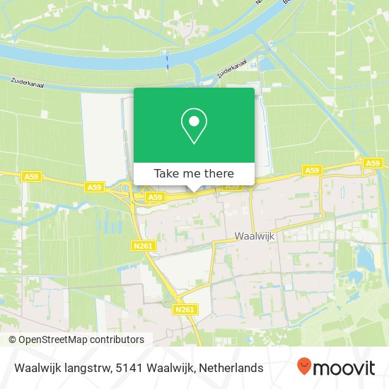 Waalwijk langstrw, 5141 Waalwijk Karte