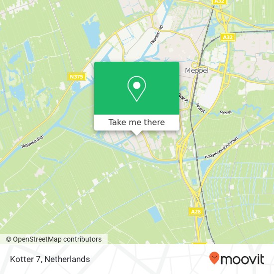 Kotter 7, 7944 Meppel map