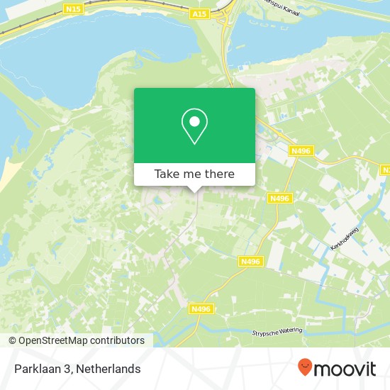 Parklaan 3, 3233 VH Oostvoorne Karte