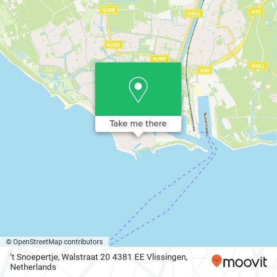 't Snoepertje, Walstraat 20 4381 EE Vlissingen map