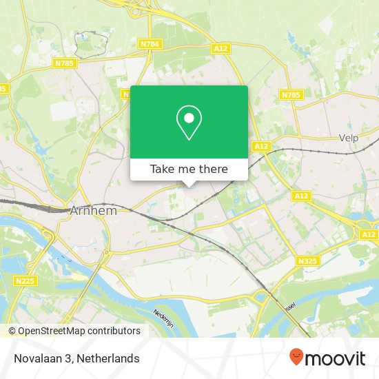 Novalaan 3, 6824 EK Arnhem map