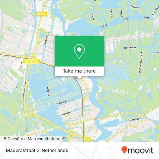 Madurastraat 2, 1521 CB Wormerveer map