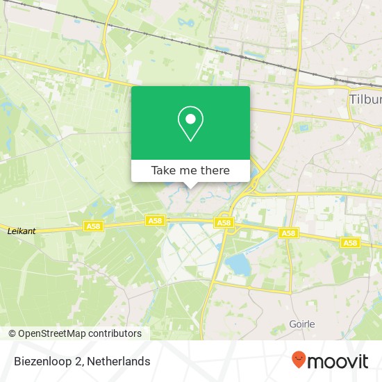 Biezenloop 2, 5032 CC Tilburg Karte