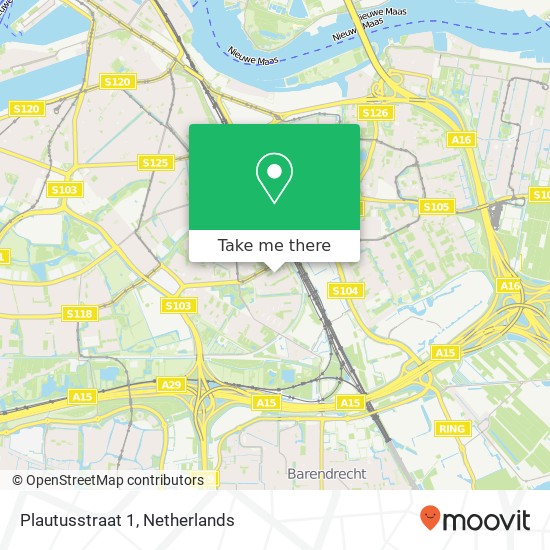 Plautusstraat 1, 3076 ZA Rotterdam map
