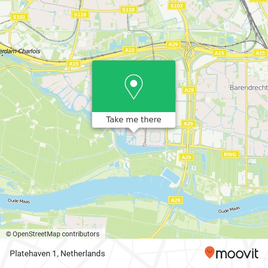 Platehaven 1, 2993 HR Barendrecht map