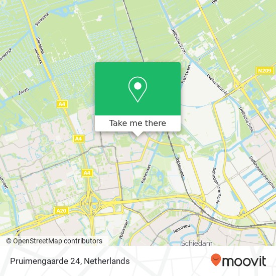 Pruimengaarde 24, 3124 WN Schiedam map