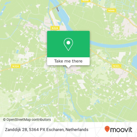 Zanddijk 28, 5364 PX Escharen map