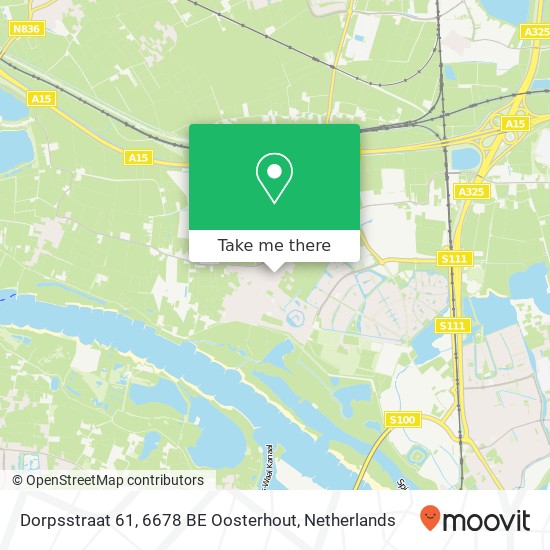 Dorpsstraat 61, 6678 BE Oosterhout Karte