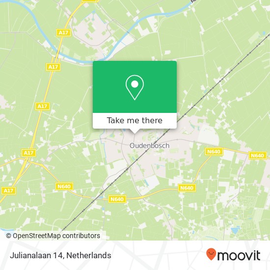 Julianalaan 14, 4731 JM Oudenbosch map
