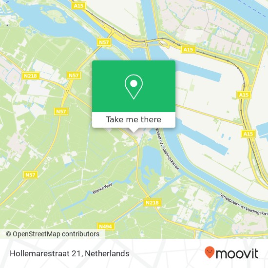 Hollemarestraat 21, 3238 XE Zwartewaal Karte