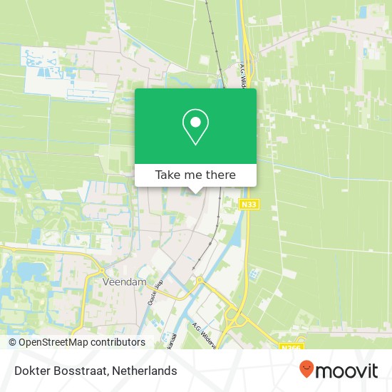 Dokter Bosstraat, 9645 Veendam map