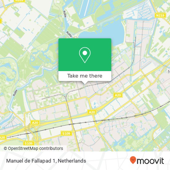 Manuel de Fallapad 1, 3069 MR Rotterdam Karte