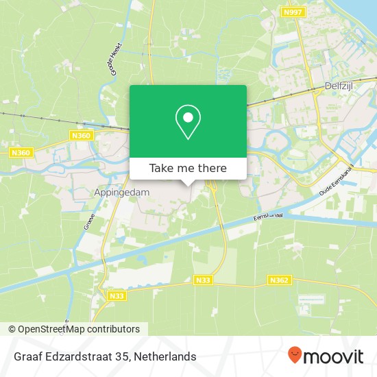 Graaf Edzardstraat 35, 9902 HP Appingedam map