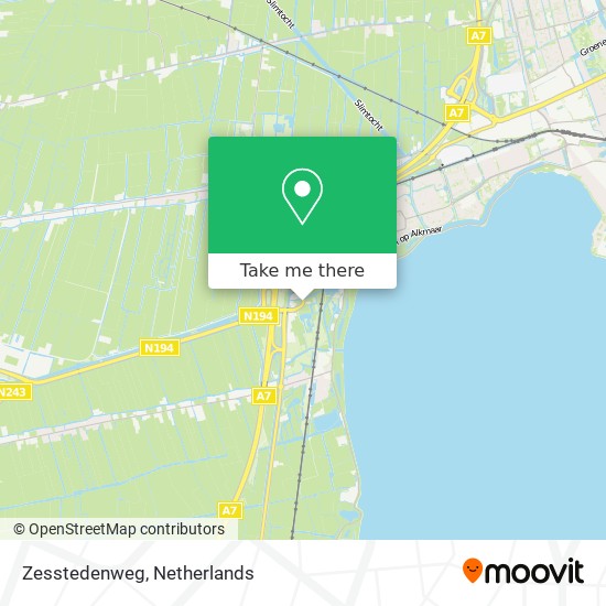 Zesstedenweg map