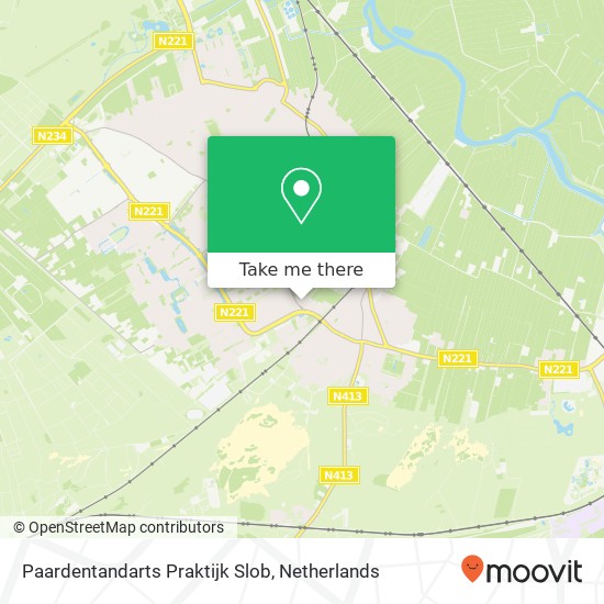 Paardentandarts Praktijk Slob, Parklaan map