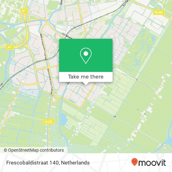 Frescobaldistraat 140, 1447 NM Purmerend map