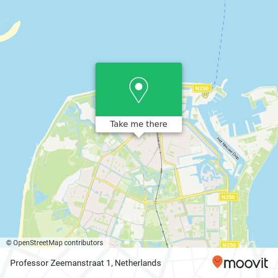 Professor Zeemanstraat 1, 1782 NJ Den Helder map